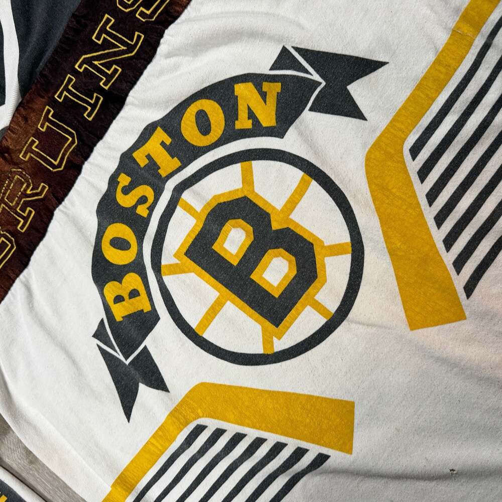 Vintage 90s Starter Boston Bruins NHL Long Sleeve Jersey Sweater AOP Grunge - Picture 8 of 13